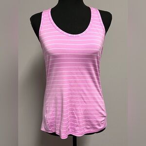 ATHLETA Tank PINK Stripe SHIRT Women SMALL S